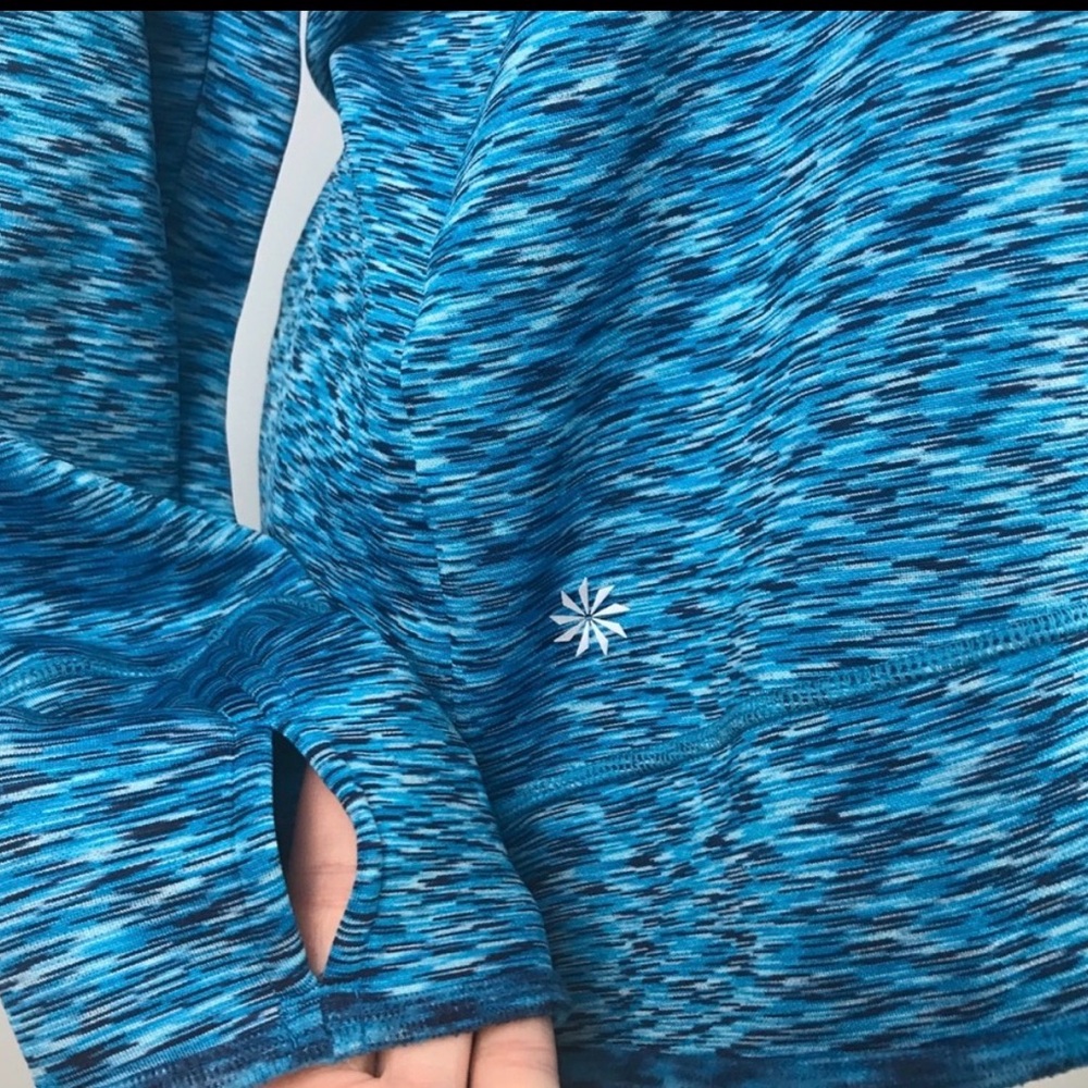 Athleta Tranquility Pullover in Space Dye Blue - Picture 3 of 7